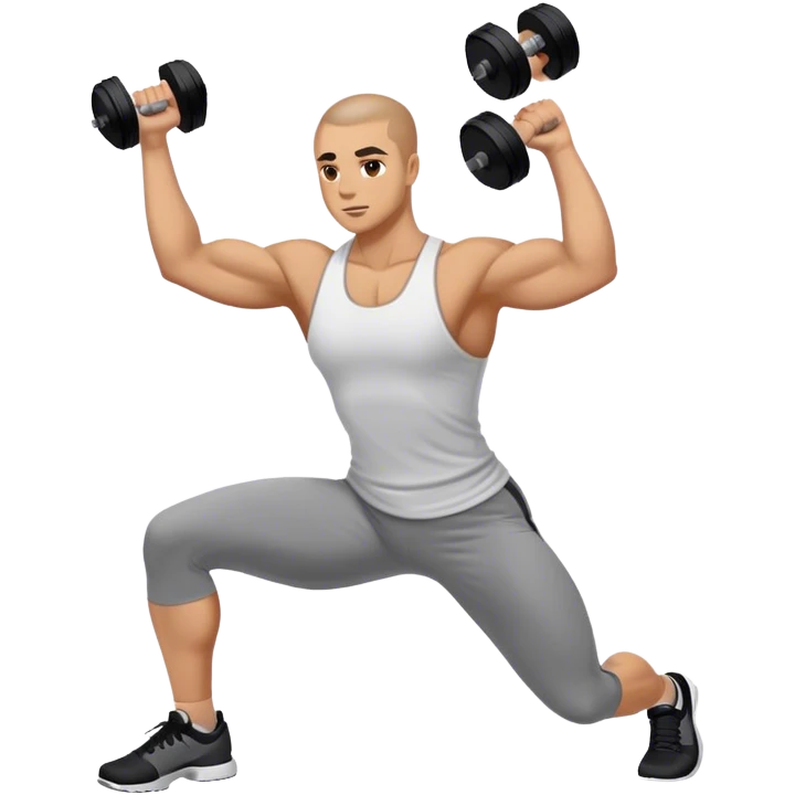 dumbbell lunges exercise emoji