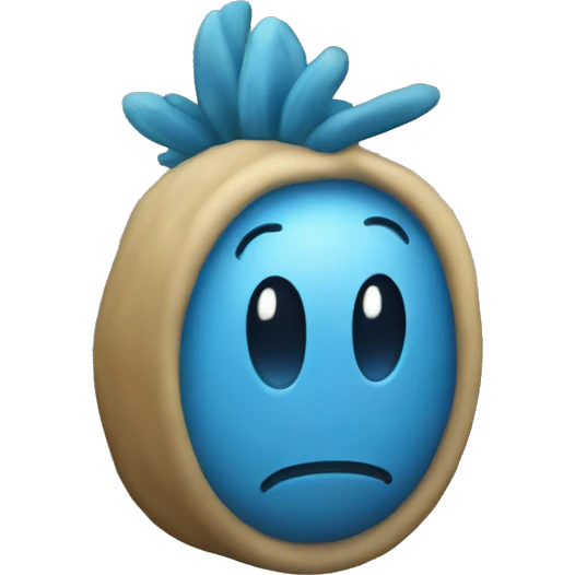 um polvo azul  emoji