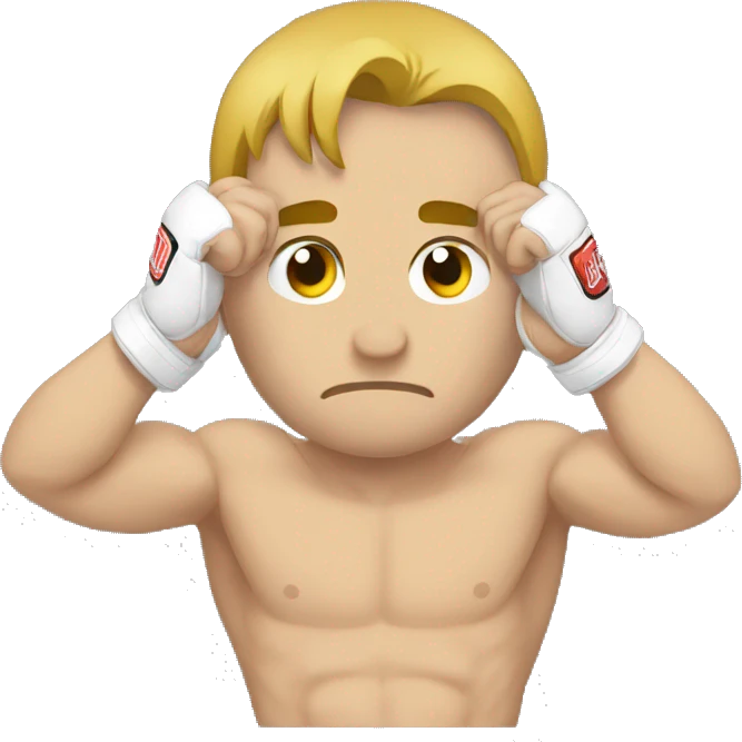 mma fighter holding his head emoji