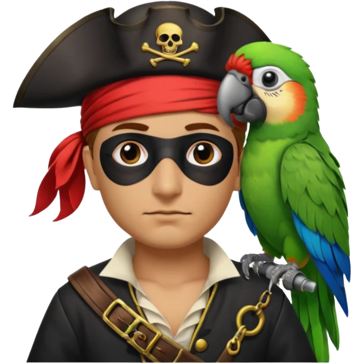 pirate and parrot emoji