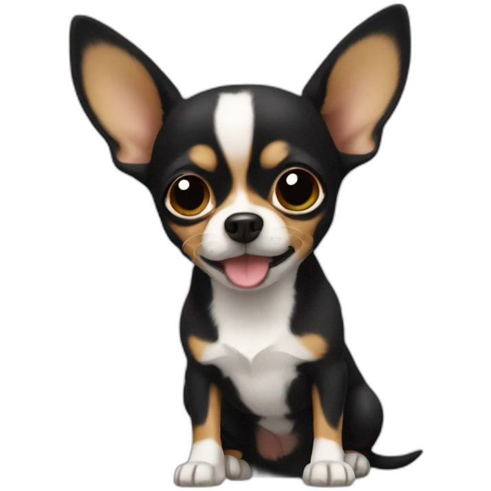 Chihuahua negro emoji