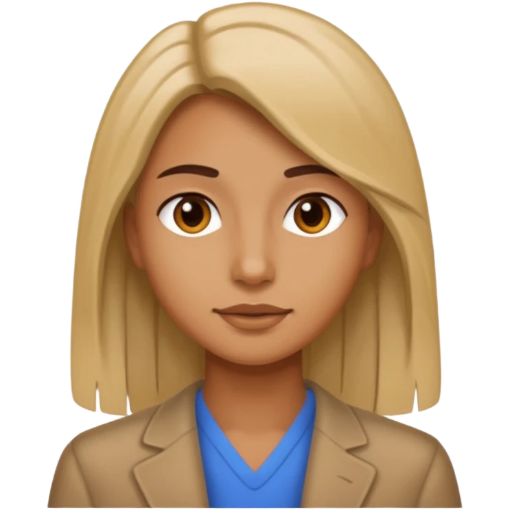 Quiero una persona con el pelo liso emoji