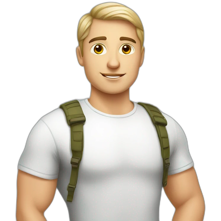 typical russian guy with russian flag emoji
