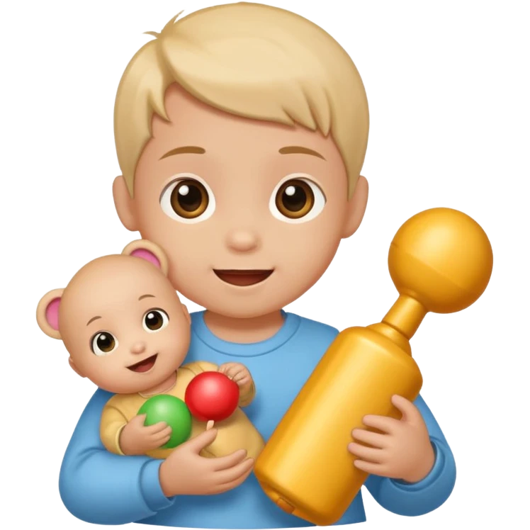 Make a baby holding a rpg emoji