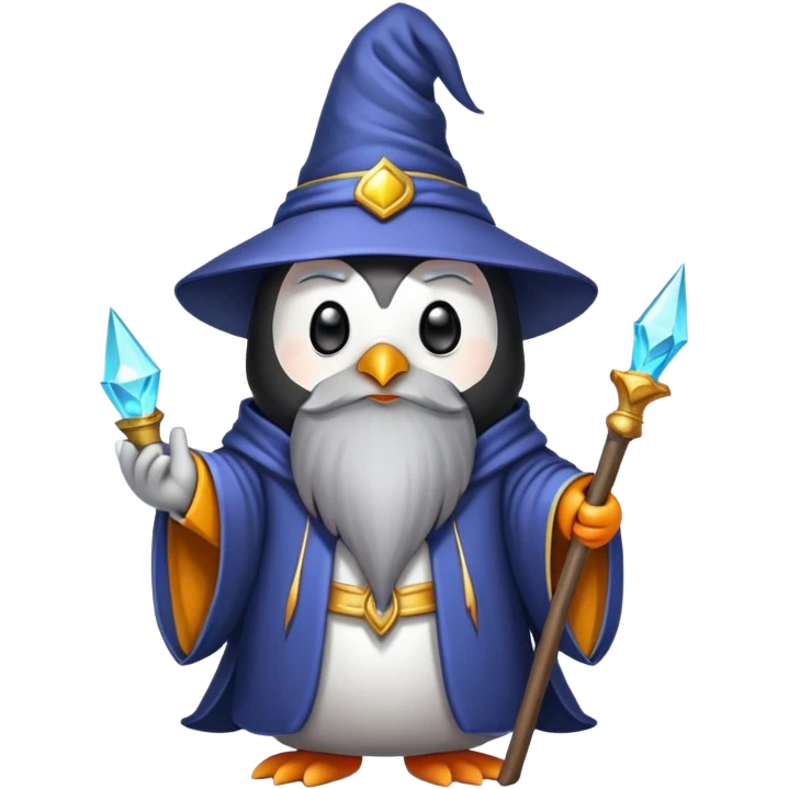 Penguin Wizard emoji