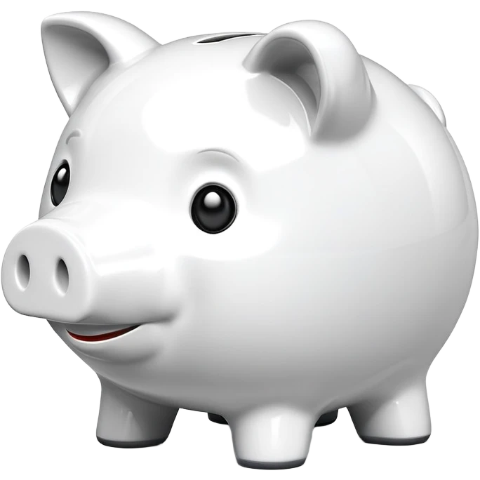 white piggy bank emoji