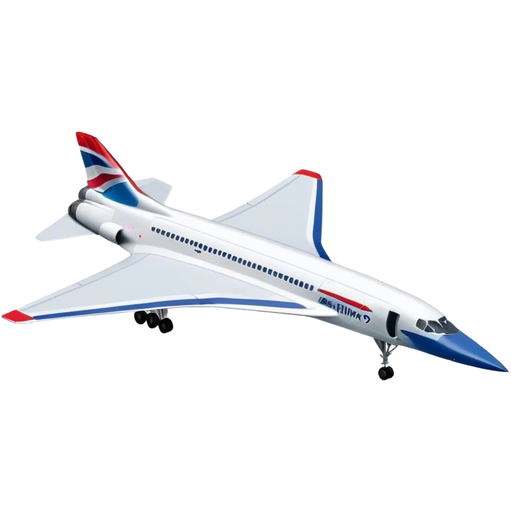 Concorde - British Airways (Model Year: 2020) (Iconic colour: White with blue and red) emoji