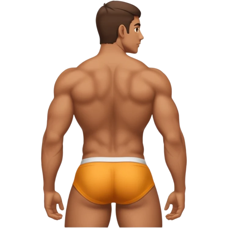 a guy showing his butt emoji