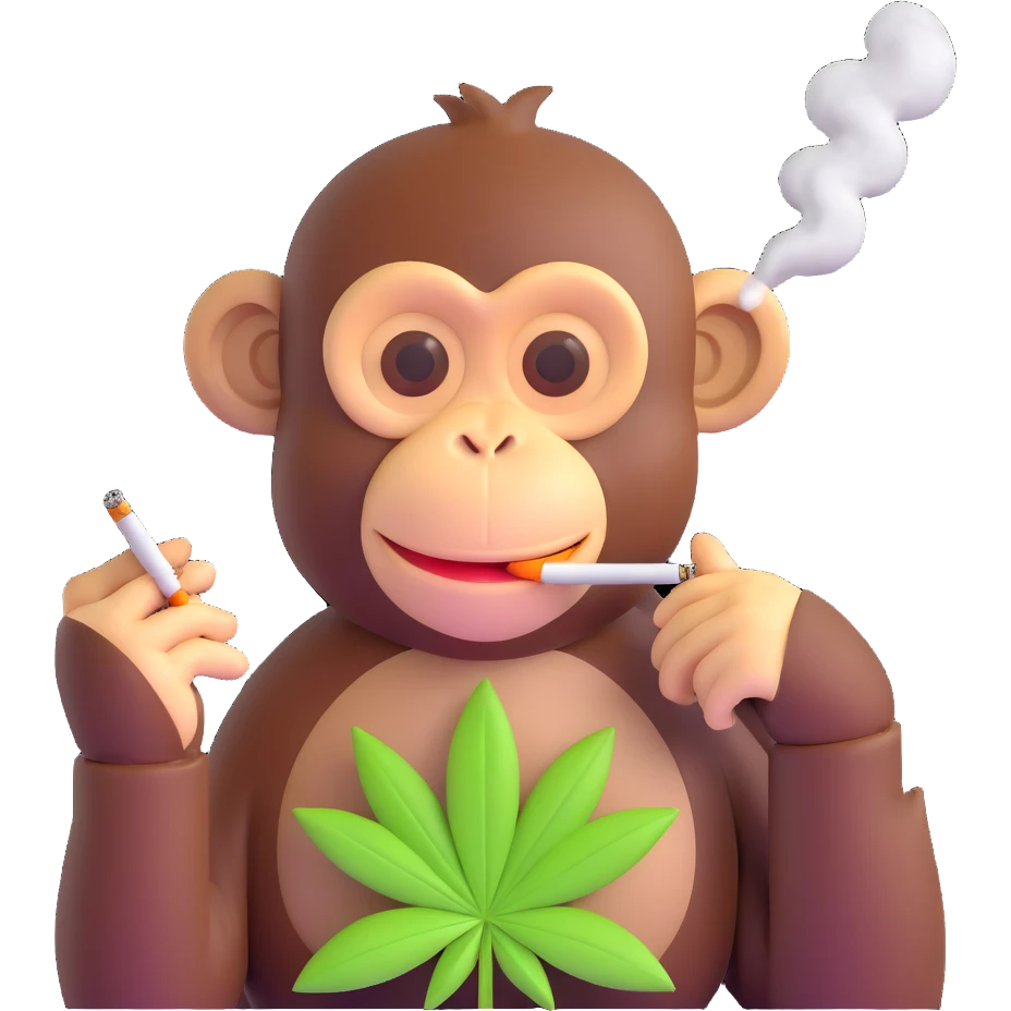 monkey smoking weed emoji