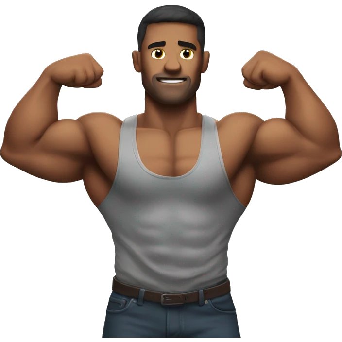 muscular man flexing his arms emoji