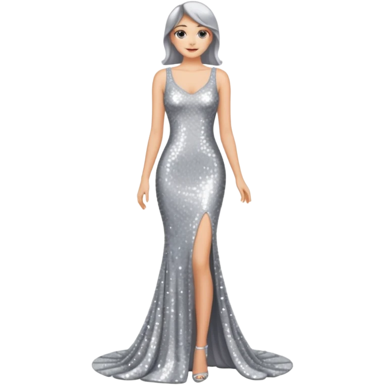 sparkly long body dress emoji