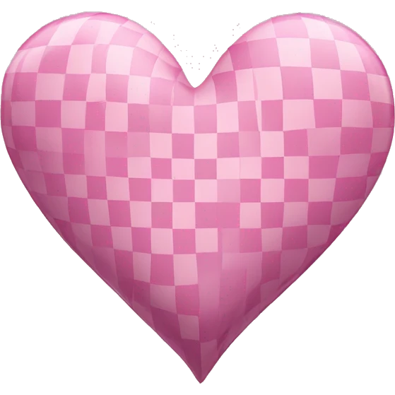Pink checkered heart  emoji