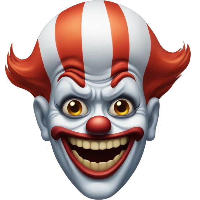 Scary clown emoji