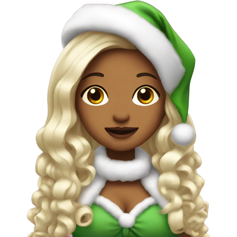 Cute coquette Christmas emoji