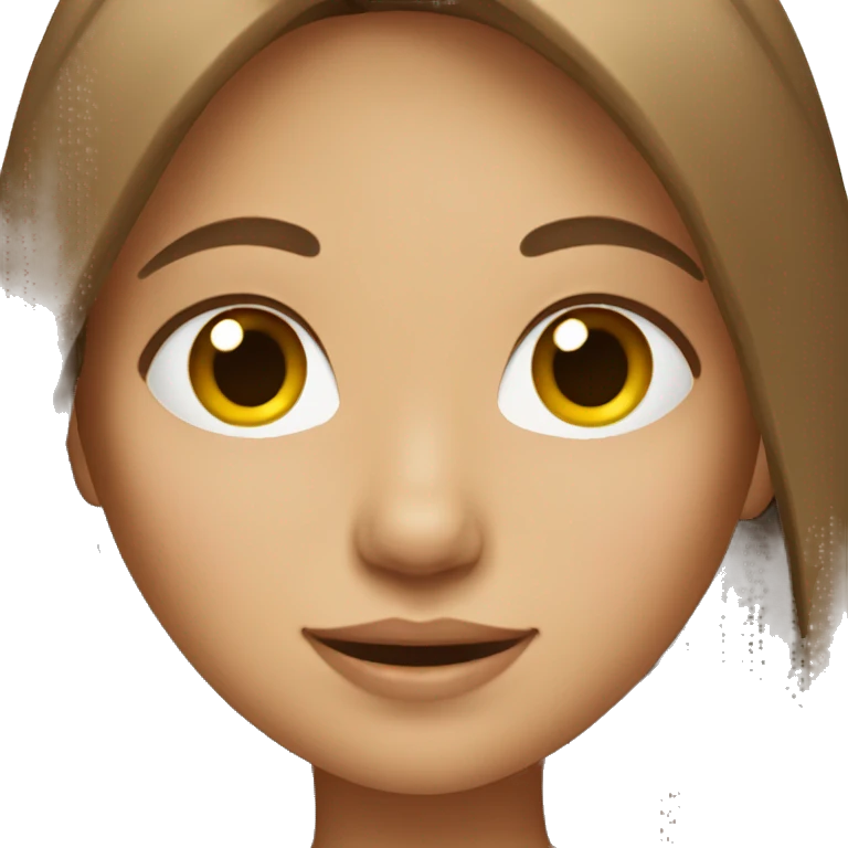 Girl with long brown  straight hair emoji