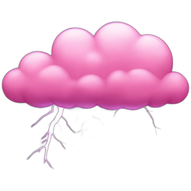 Pink thunderstorm emoji