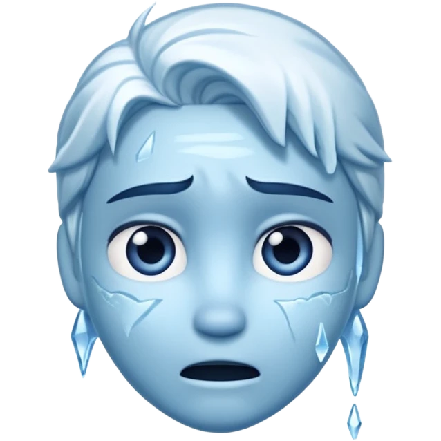 Frozen icy distraught iOs emoji emoji