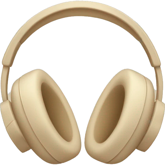 beige apple headphones with beige bows emoji