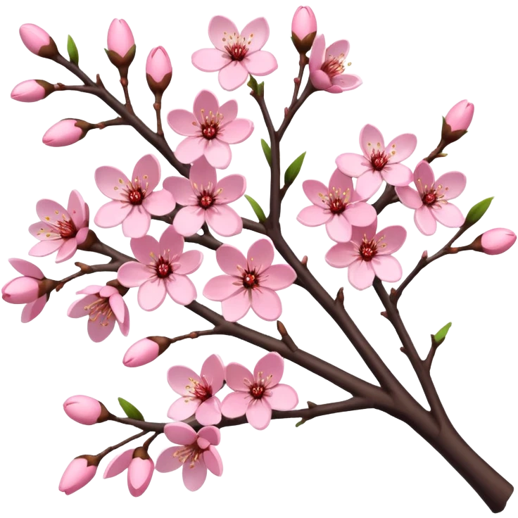 Realistic cherry blossom flowers, full bunches of flowers, on a tree, high definition, realistic branches  emoji