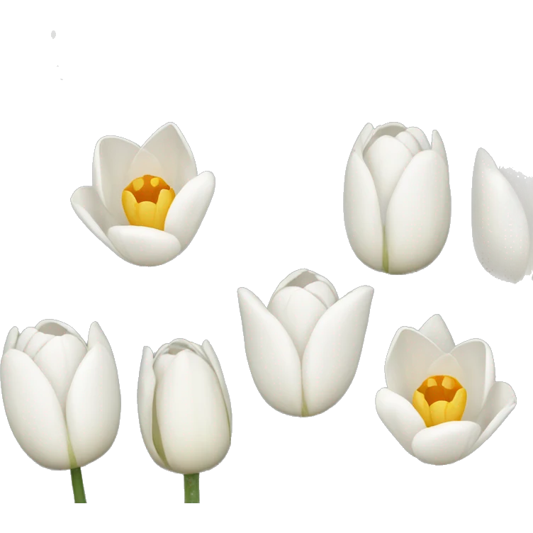 white tulip bouquet  emoji