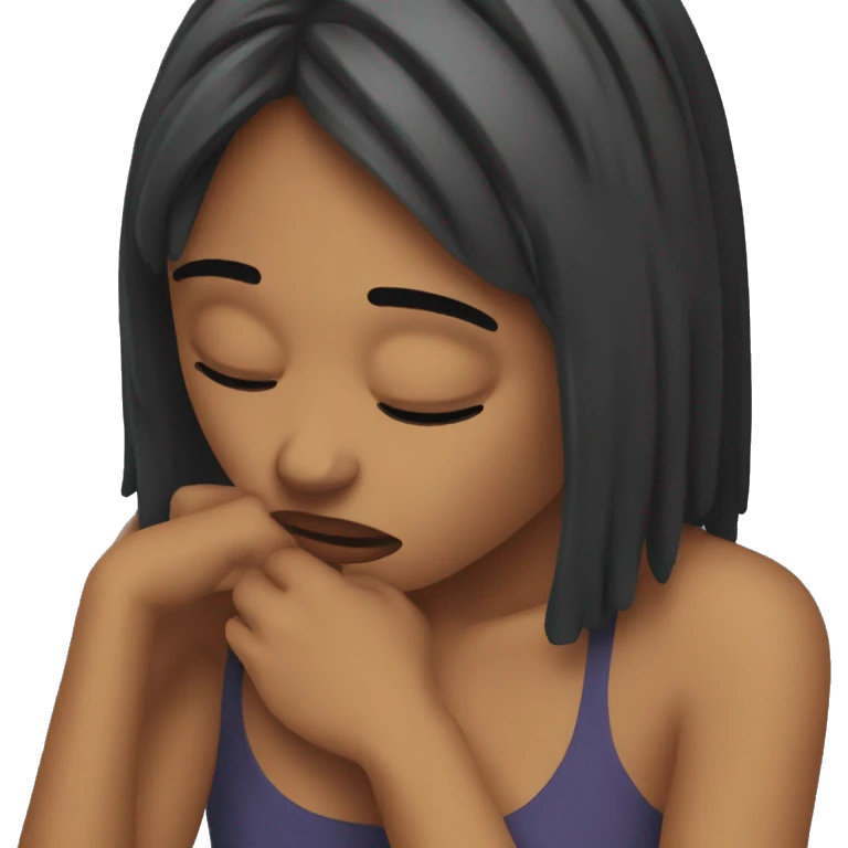 Sad girl crying in the club emoji