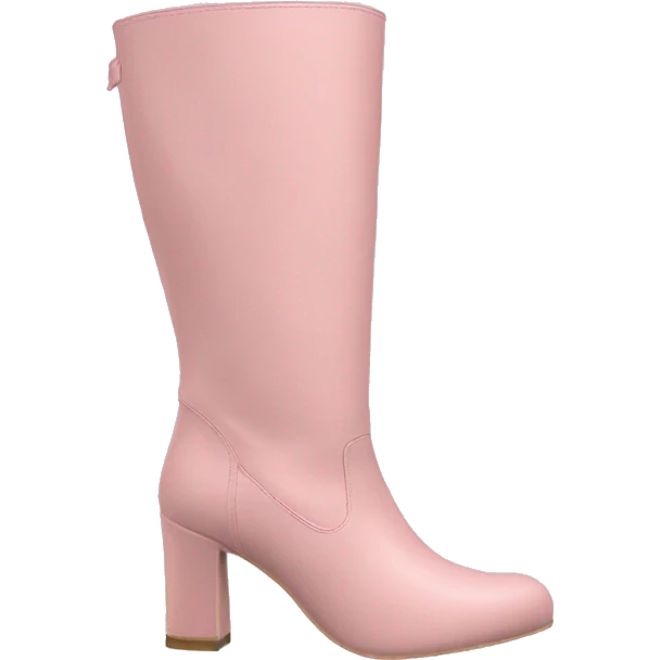 Pastel pink knee heel boots emoji