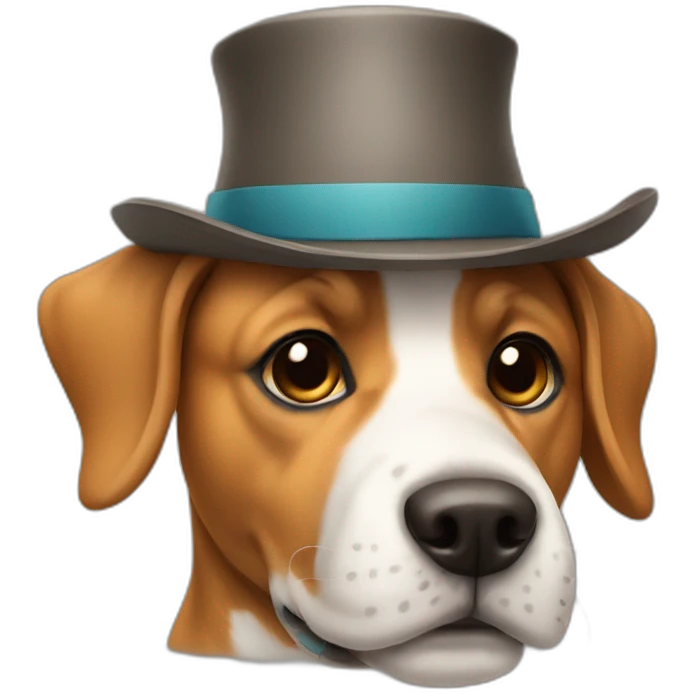Dog with hat emoji