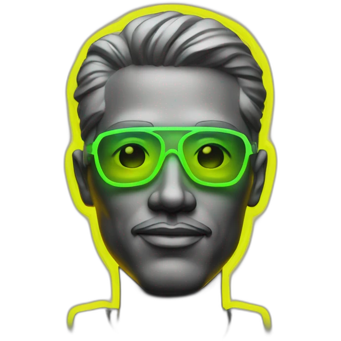 Juicy booty neon sign style man emoji