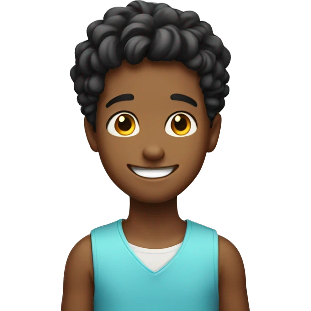 smiling boy with earrings emoji