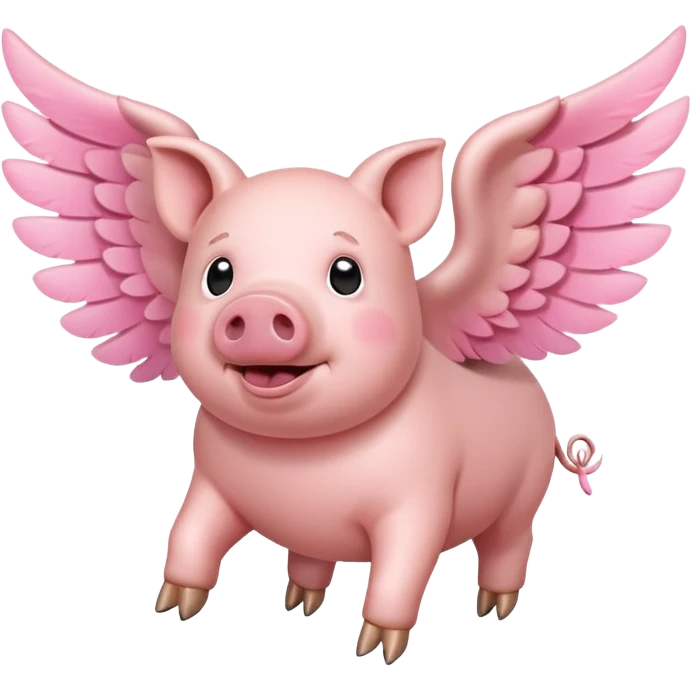 Pig flying  emoji
