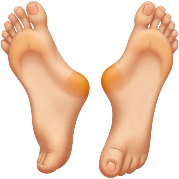 Innocent face with feet emoji