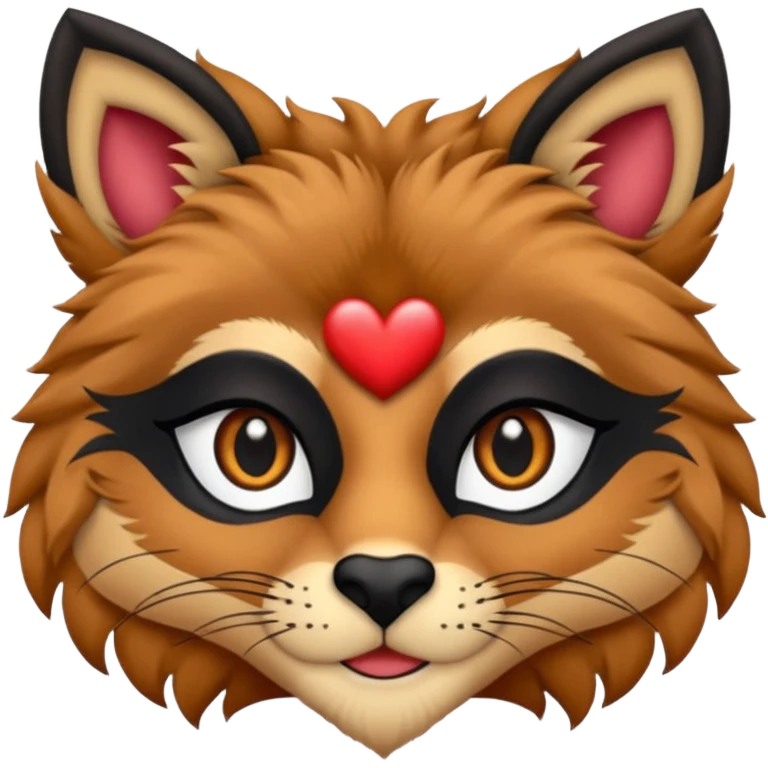 La melena del león cara de zorro ojos de corazon emoji