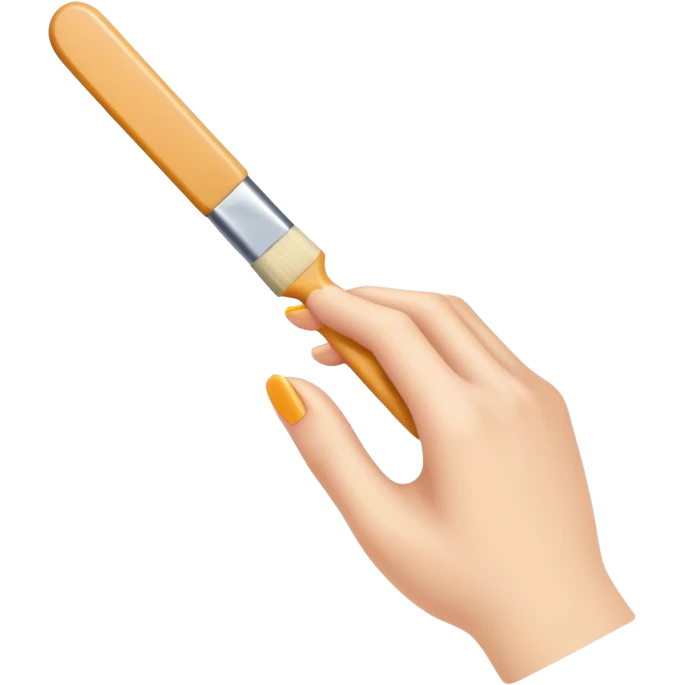 nail file and brush next to a hand emoji