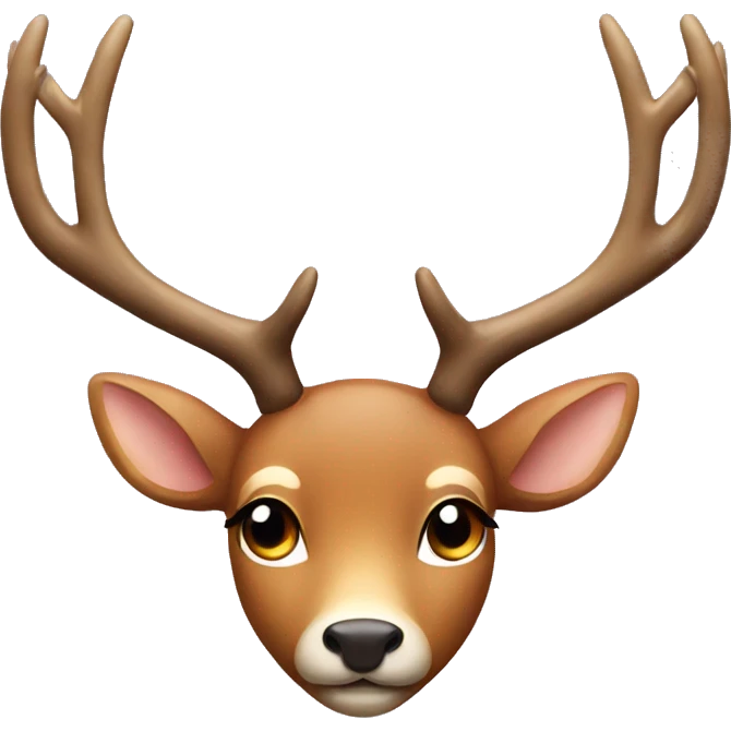 deer with bows on its antlers  emoji