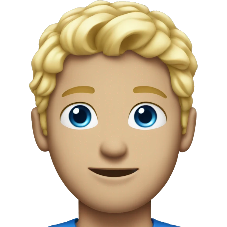 blonde guy blue eyes emoji