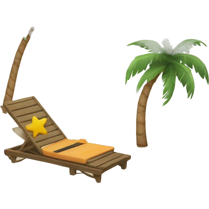 sunbed and palm tree emoji