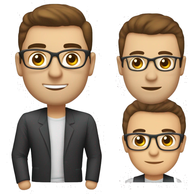 profesoară albă cu păr castaniu și cu ochelari de vedere emoji