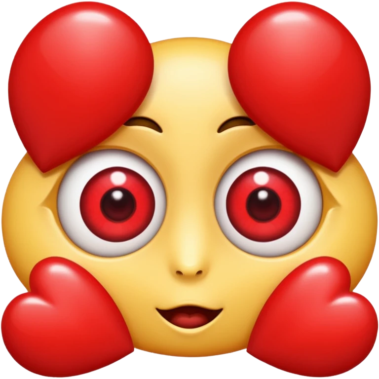 A kids Eyes popping out shaped like hearts  emoji