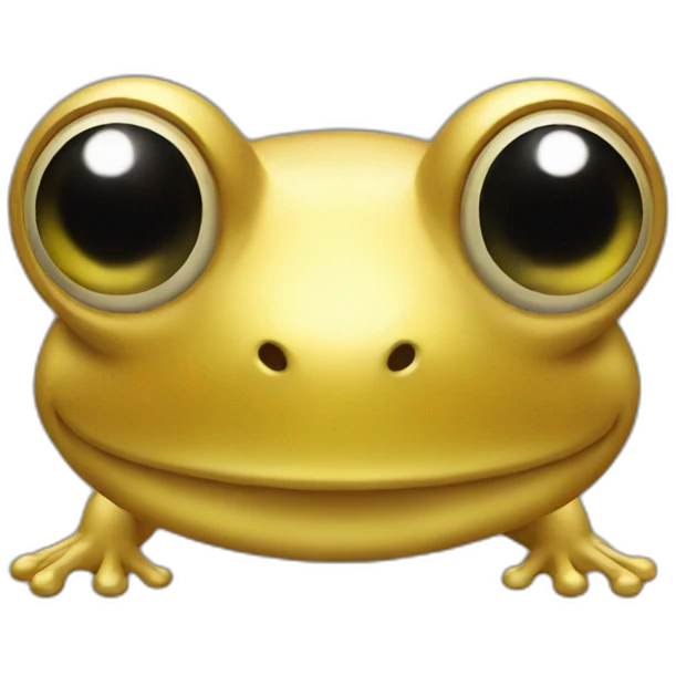 Gold frog emoji