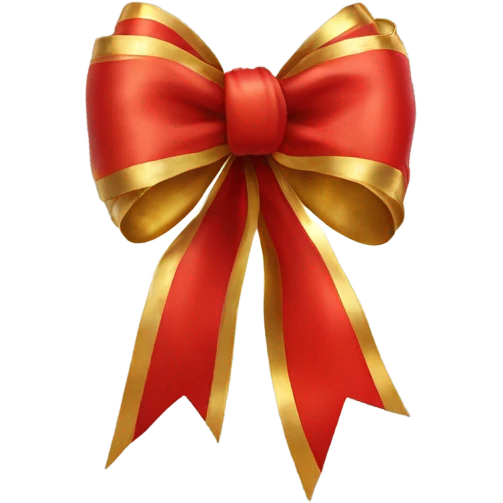 Christmas bow emoji