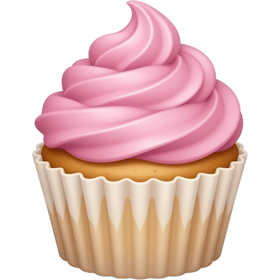 Cupcake with pink icing emoji