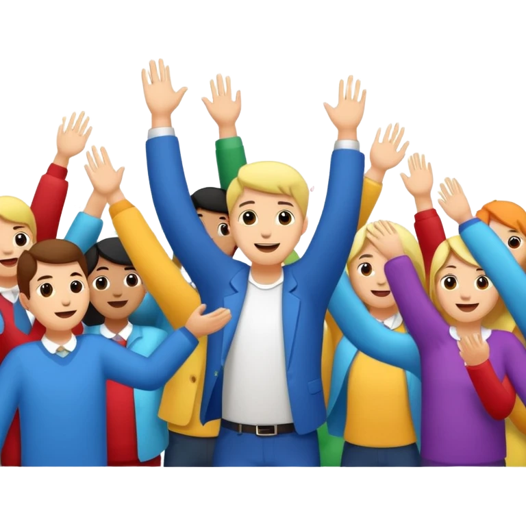 Maak een beeld voor een 50 jarig jubileum met veel kleur en confetti emoji