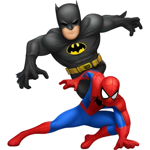 Spider-Man getting stepped on by Batman  emoji