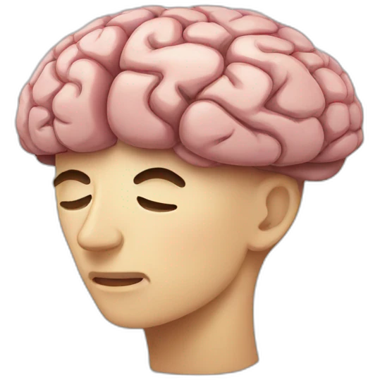 tired brain emoji