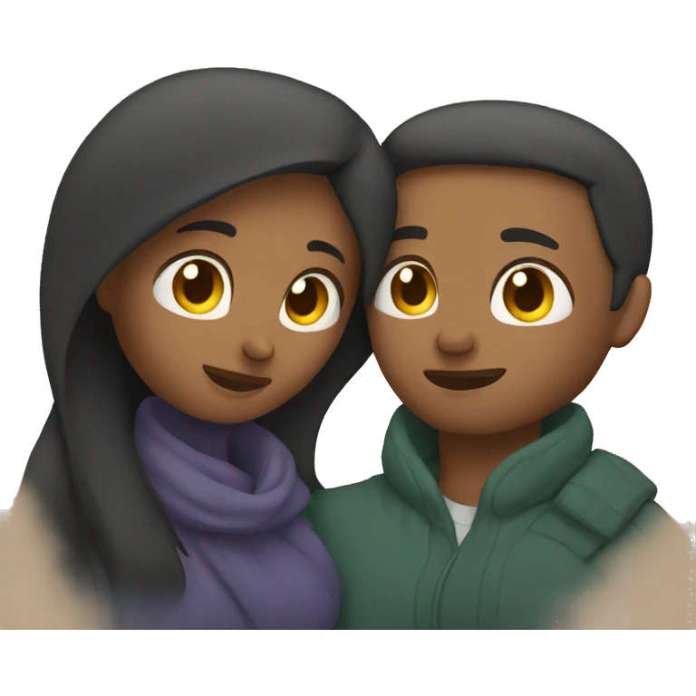 Couple cuddling emoji