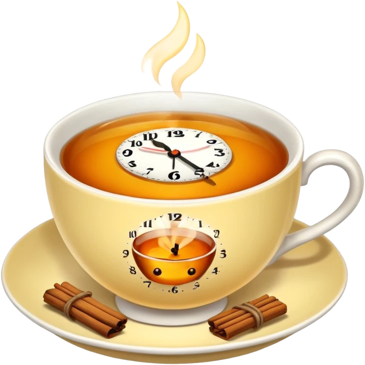 Clock that tea emoji
