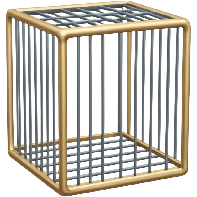 simple cage thin bars square emoji