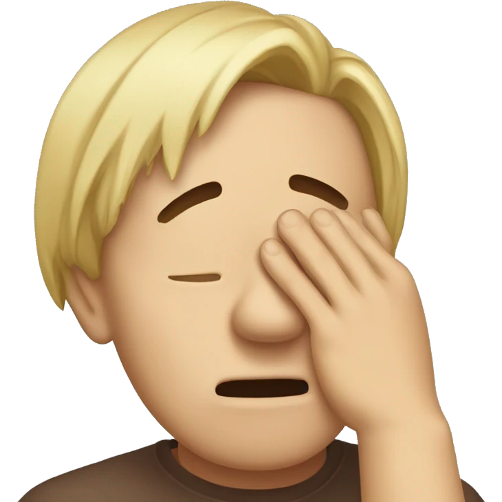 facepalm going through face emoji