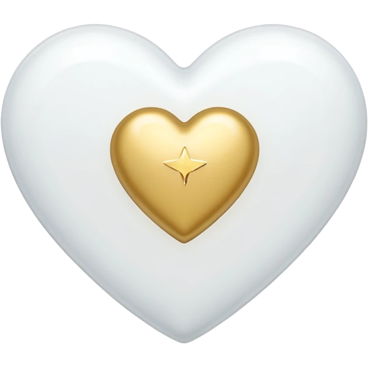white heart with a star emoji