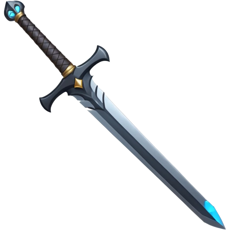 iOS emoji, minimal dark sword, flat design, fantasy emoji